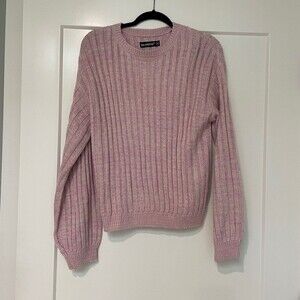 Blank NYC Heather Ribbed Crewneck Sweater NWOT